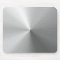 Circular Brushed Aluminum Textured Mouse Pad