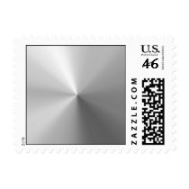 Circular Brushed Aluminum Textured Postage Stamp