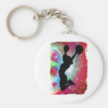 Circular Colorburst with Cheerleader Key Chain