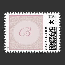 Circular Floral Relief Framed Monogram stamps