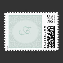 Circular Floral Relief Framed Monogram stamps