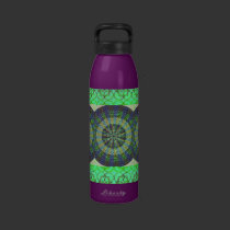 Circular Green/Spring Green water bottles