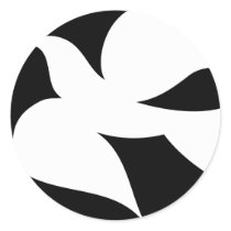 Circular Peace Dove Round Sticker