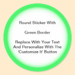 Circular Stickers With A Green Border In Sheets