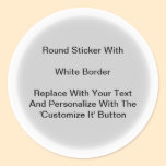 Circular Stickers With A White Border In Sheets