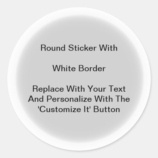 Circular Stickers With A White Border In Sheets