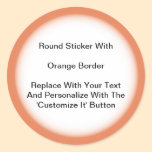 Circular Stickers With An Orange Border In Sheets