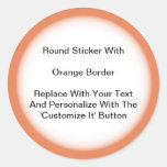 Circular Stickers With An Orange Border In Sheets