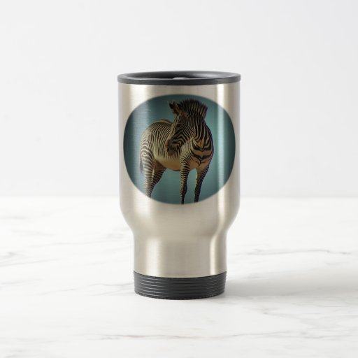 Circular Zebra Travel Mug