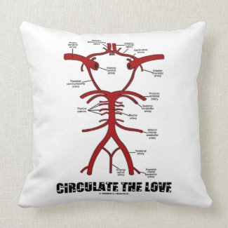 Circulate The Love (Circle Of Willis) throwpillow