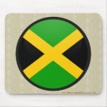 Círculo de la bandera de la calidad de Jamaica Tapetes De Ratones