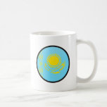 Círculo de la bandera de la calidad de Kazajistán Taza De Café