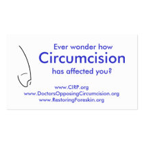 Circumcision info card with logo business cards