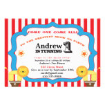 Circus 1st Birthday Party Invitation