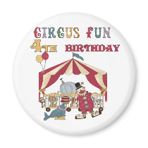 Circus 4th Birthday Tshirts and Gifts Magnet