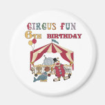 Circus 6th Birthday Refrigerator Magnet
