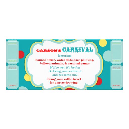 Circus Animals Birthday Invitation Tall