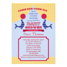 Circus Baby Shower Invitation