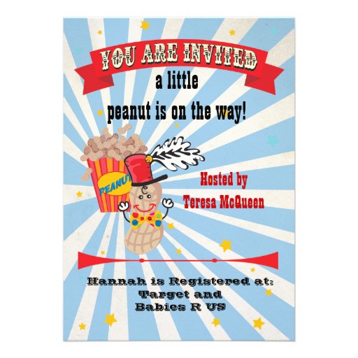 Circus Baby Shower Invitations
