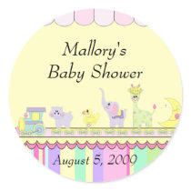 Circus Baby Train Baby Shower Sticker
