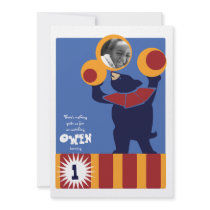 Circus Bear Invite invitations by AdoptTees Circus Bear Invite invitations