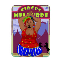 Circus Bearded Lady Magnet