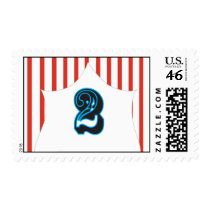 Circus Birthday - 2 Postage Stamp