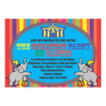 Circus Birthday Invite