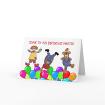 Circus Birthday Party Invitation cards