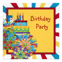 Circus Birthday Party Invitations