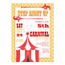 Circus Carnival Birthday Party Big Top  Invitation invitations