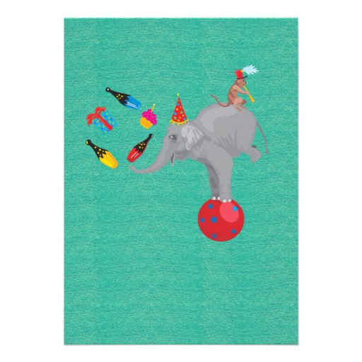 Circus Carnival Birthday Party Invitation