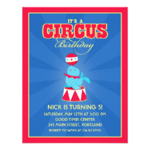 Circus / Carnival Birthday Party Invitation