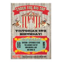 Circus Carnival Birthday Party Invitation