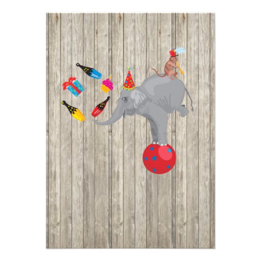 Circus Carnival Birthday Party Invitation