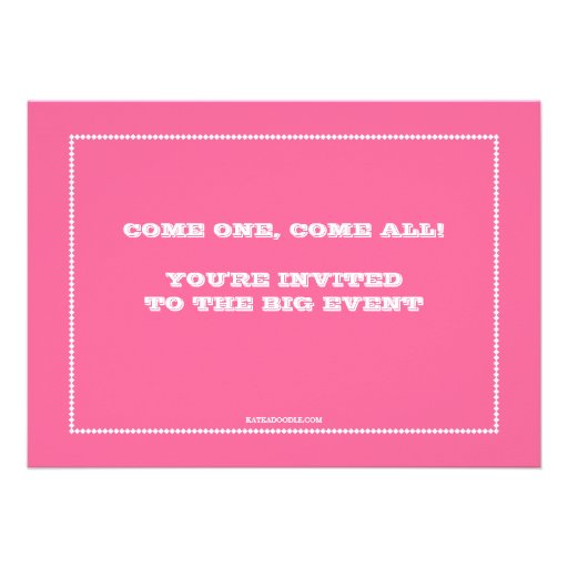 Circus Carnival Birthday Party Ticket Invitation