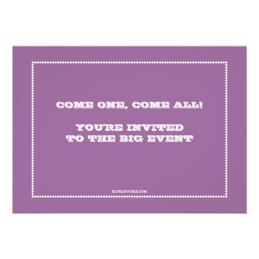 Circus Carnival Birthday Party Ticket Invitation