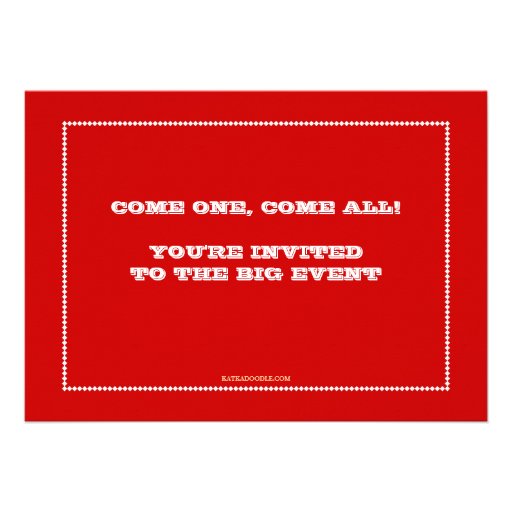 Circus Carnival Birthday Party Ticket Invitation