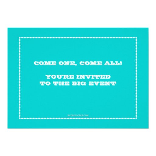 Circus Carnival Birthday Party Ticket Invitation