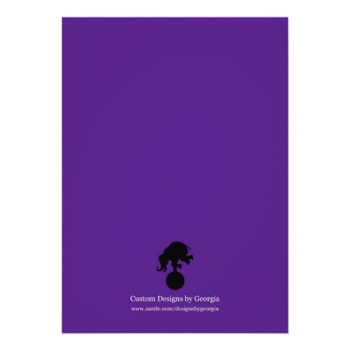Circus Carnival Invitation Orange and Purple
