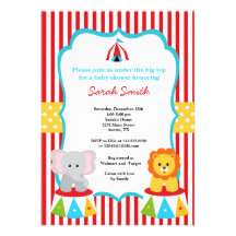 Circus Carnival Shower Invitations