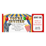 Circus Carnival Ticket Custom Invitations invitations