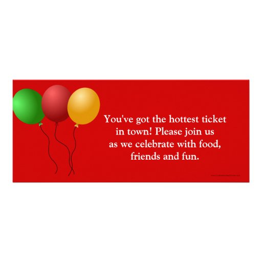 Circus Carnival Ticket Custom Invitations