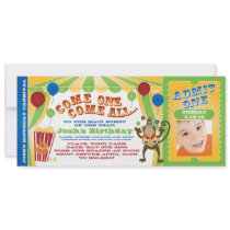 CIRCUS CARNIVAL TICKET INVITES