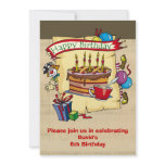 Circus Clown Birthday Party Invitations