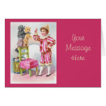 Circus Clown Boy Training Pet Dogs Greeting Cards