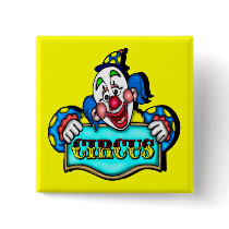 Circus Clown Buttons by halloween_tshirts Circus Clown Buttons