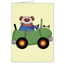 Circus Clown Car Greeting Card