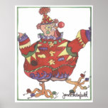 Circus Clown Chicken Posters
