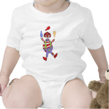 Circus Clown Juggling Baby Bodysuits